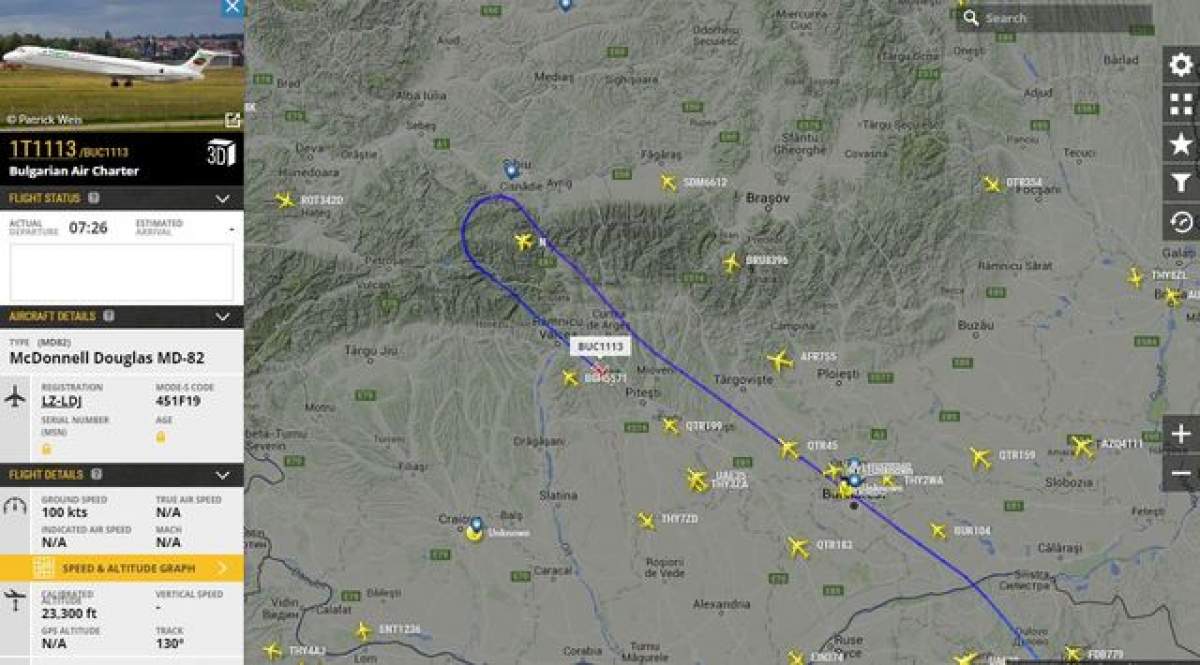 VIDEO / Ultima oră! Un avion care se află deasupra Carpaților a declarat stare de urgență