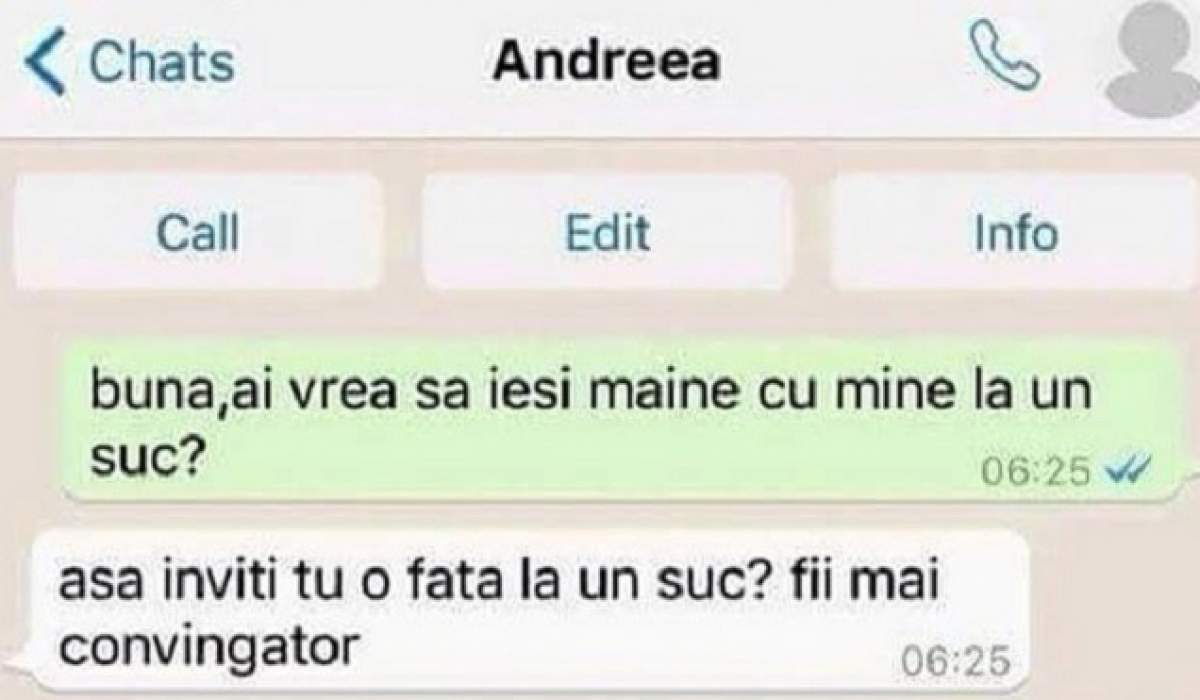 A invitat-o în oraș, iar ea i-a cerut să fie mai convingător! Discuția a ajuns virală