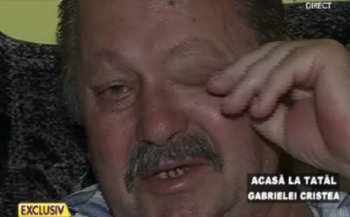 VIDEO / Tatăl Gabrielei Cristea a izbucnit în lacrimi la TV, după al patrulea infarct! "Am fost tratat ca un gunoi"