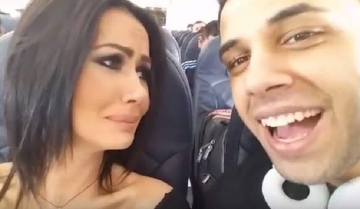 VIDEO / I-a spus "te părăsesc" în văzul tuturor! Oana Zăvoranu şi Alex Ashraf, spectacol în avion la câteva săptămâni de la căsătorie