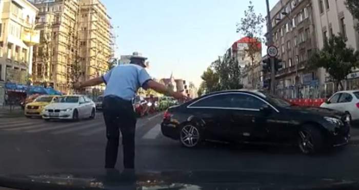 VIDEO VIRAL! Reacția unui polițist la neîndemânarea unui șofer! Te amuzi teribil, dar stai sa vezi finalul