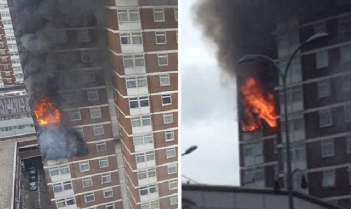 VIDEO / Momente de groază în Londra! O explozie puternică, urmată de un incendiu, a avut loc într-un bloc-turn