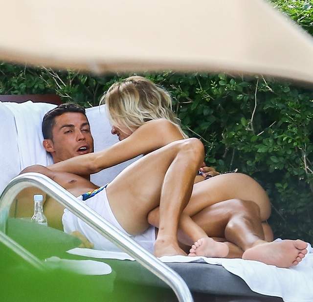 FOTO INCENDIAR / Cine îi mai opreşte? Cristiano Ronaldo şi noua sa iubită, scene fierbinţi în văzul lumii! Cassandre Davis e super-sexy!