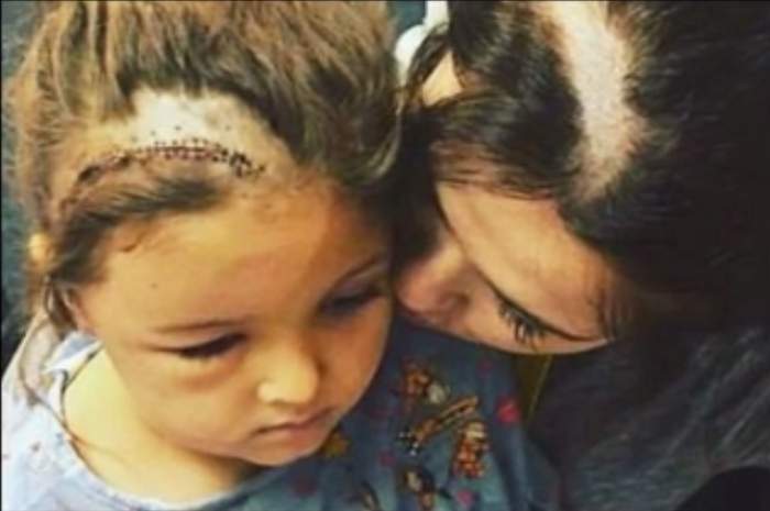FOTO / Fiica ei a fost diagnosticată cu o tumoră pe creier, iar asta a determinat-o să ia o decizie radicală! Imaginea face furori pe internet