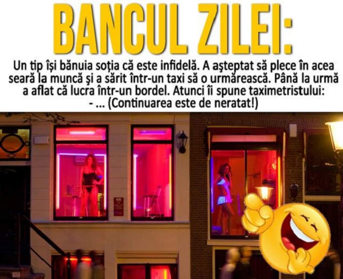 BANCUL ZILEI: Un tip își bănuia soţia că este infidelă. A aşteptat să plece în acea seară la muncă şi...