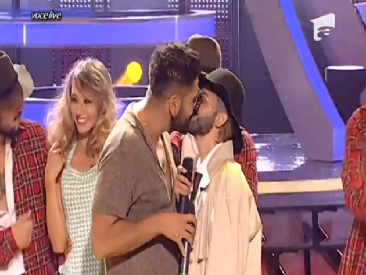 Imaginea serii la ”Te cunosc de undeva!” Doi Connect-R au apărut pe scenă și s-au sărutat: ”Diferența dintre noi este că la ea nu se simte barba”