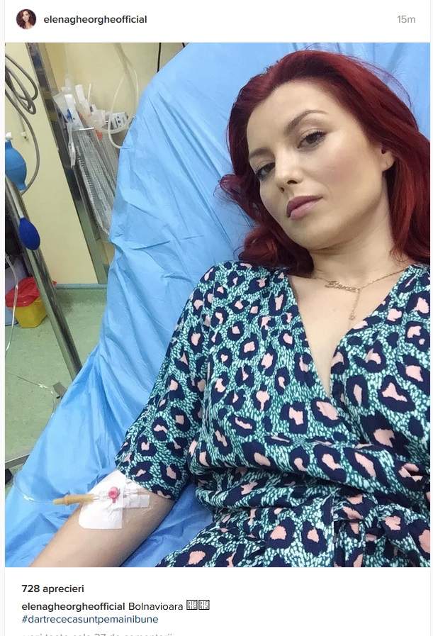 Elena Gheorghe a ajuns de urgenţă la spital! Artista a fost imediat pusă pe perfuzii