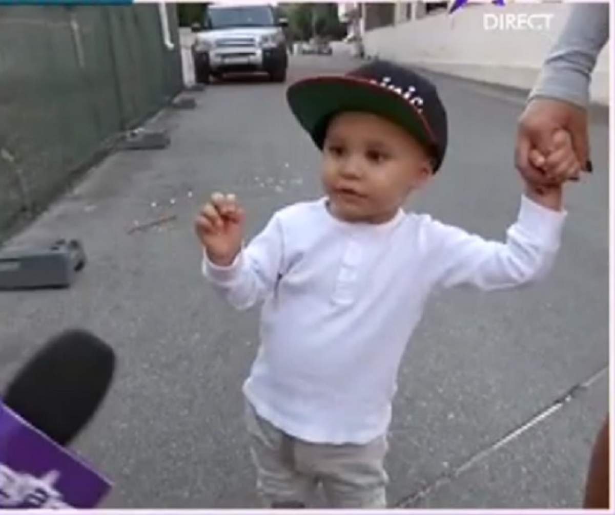 VIDEO / Fiul lui Alex Velea şi al Antoniei, primul interviu! Dominic a pus mâna pe microfon şi a vorbit