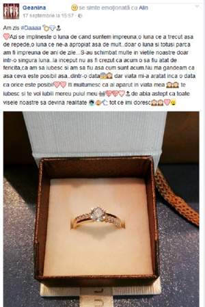 A cerut-o de soţie, iar ea s-a lăudat cu inelul de logodnă! Prima declaraţie a iubitei unui concurent de la "Mireasă pentru fiul meu" după ce a spus "DA"