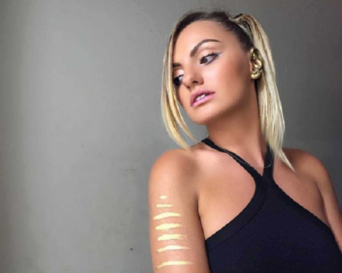 FOTO / A topit kilogramele în plus, dar tot e complexată de trupul ei?! Alexandra Stan, apariţie bizară la malul mării! Cum şi-a ascuns abdomenul