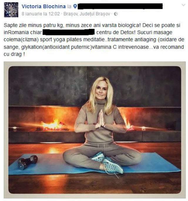 FOTO / Vica Blochina, ne şochezi! Blonda face clismă la detox