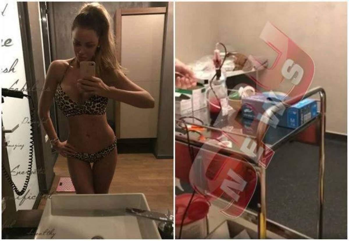 FOTO / Imagini greu de digerat! Bianca Drăguşanu s-a filmat cu branula în mână şi PUNGA de SÂNGE lângă ea