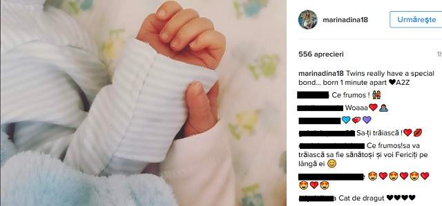 FOTO / Legătura strânsă dintre gemenii Marinei Dina: "E cel mai bun lucru de pe pământ"