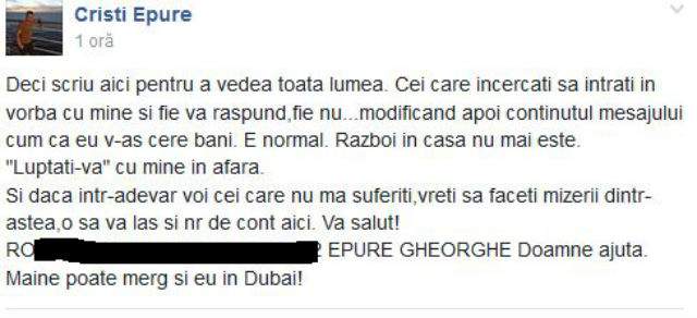 FOTO / A abandonat casa "Mireasă pentru fiul meu", iar acum cere bani de la susţinători! Anunţul făcut de Cristi