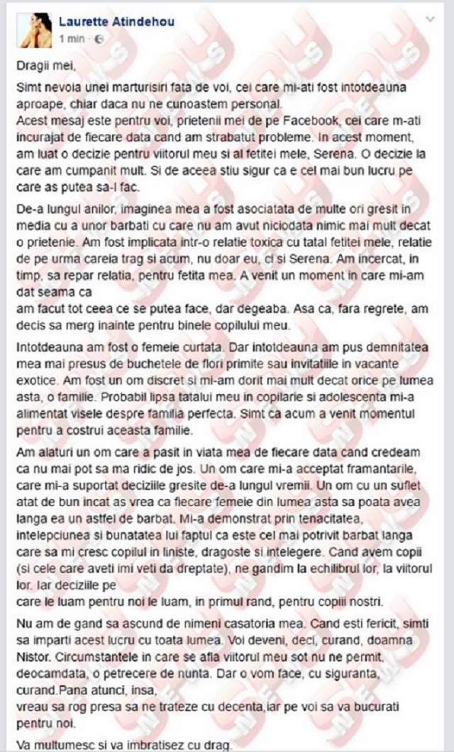Laurette se căsătoreşte! Face nuntă în penitenciar: "Voi deveni, curând, doamna Nistor"