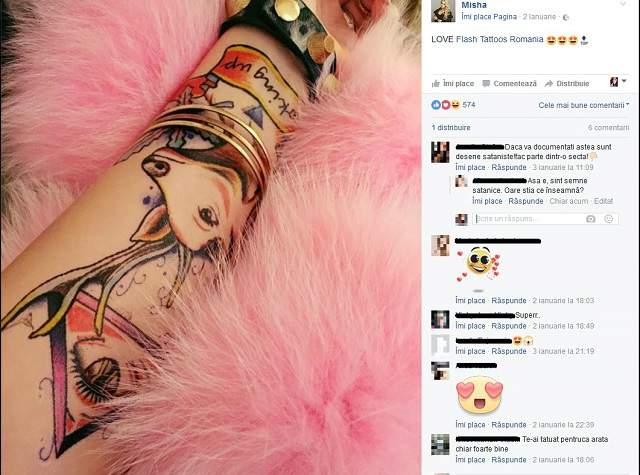 FOTO / Misha a lui Connect-R şi-a tatuat semne demonice? "Oare ştia ce înseamnă?" au întrebat-o fanii