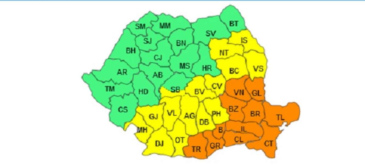 COD PORTOCALIU şi GALBEN de ninsoare şi viscol. Comandament de iarnă, convocat de urgenţă