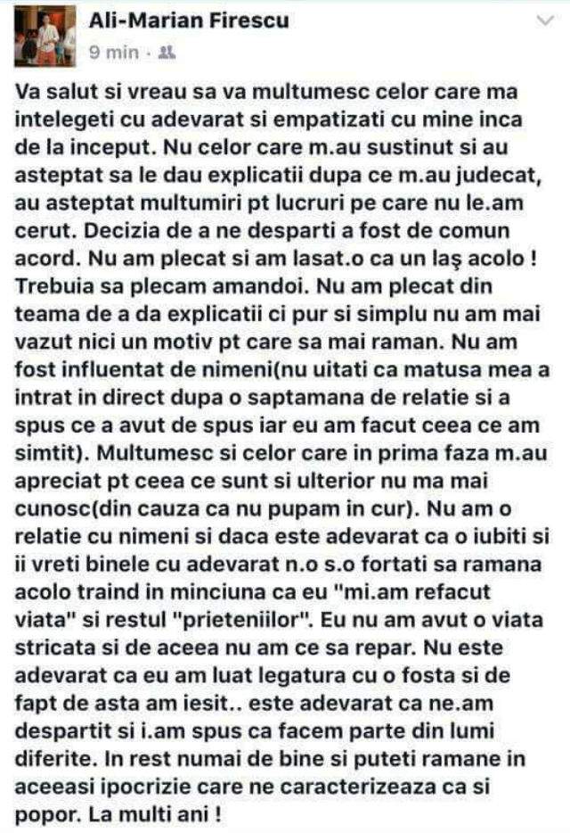 FOTO / Ali de la "Mireasă pentru fiul meu" a spus adevăratul motiv al despărţirii de Edith!