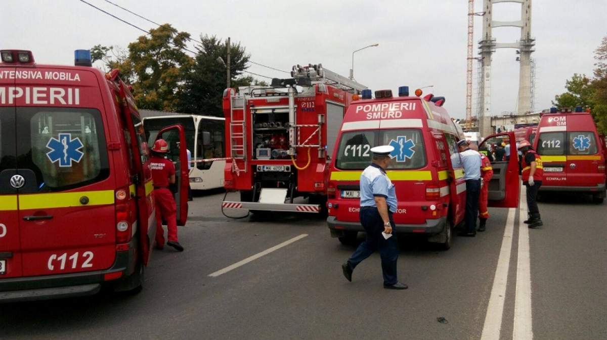 Accident îngrozitor la ieșire din Zalău! S-a declanșat planul roșu de intevenție. Nouă persoane sunt rănite