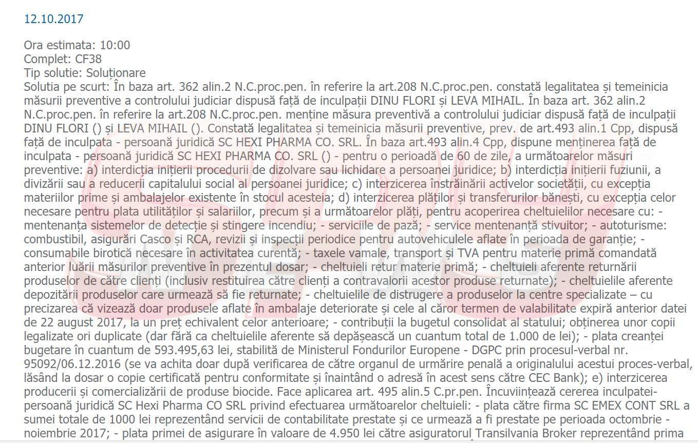 Decizie de ultimă oră în dosarul Hexi Pharma! Văduva lui Condrea e în culmea fericirii