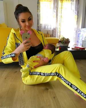 FOTO / Andreea Podărescu și-a făcut o poză cu bebelușul. Toată lumea a observat un detaliu la băiețelul ei