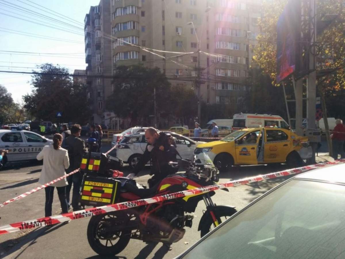 FOTO / Accident grav în Capitală! O autobasculantă a intrat în mai multe mașini și a lovit patru pietoni