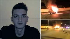 FOTO / Cine e tânărul care a ars de viu, după ce s-a izbit cu mașina de capul unui pod din Pipera