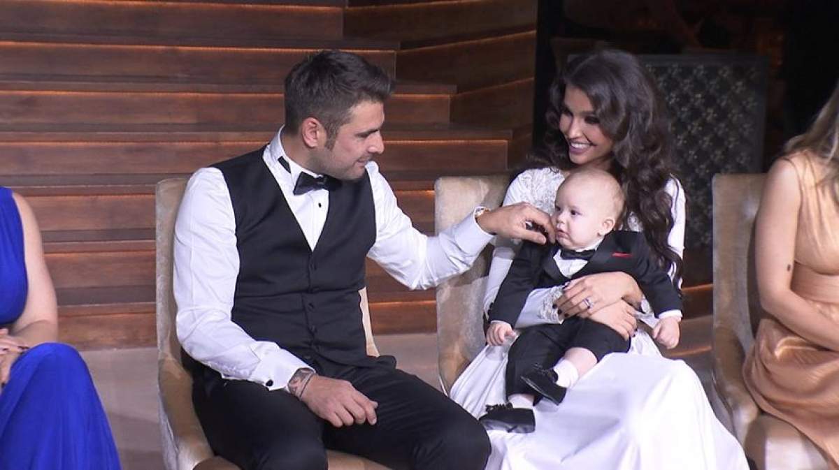 FOTO / Imagini EXCLUSIVE din biserică. Fiul lui Mutu și al Sandrei a strâmbat din nas când a fost împărtășit