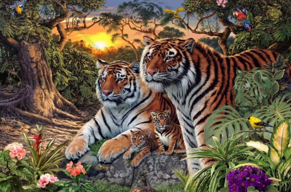 FOTO / Cu siguranță mintea îți joacă feste! Câți tigri sunt în imagine?