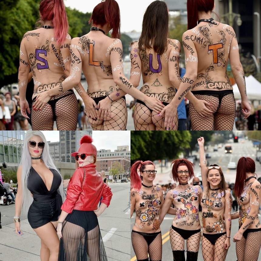 VIDEO / Imagini de infarct la Slut Walk! Blac Chyna, cu fundul distrus de celulită şi Amber Rose, cea mai colorată vedetă