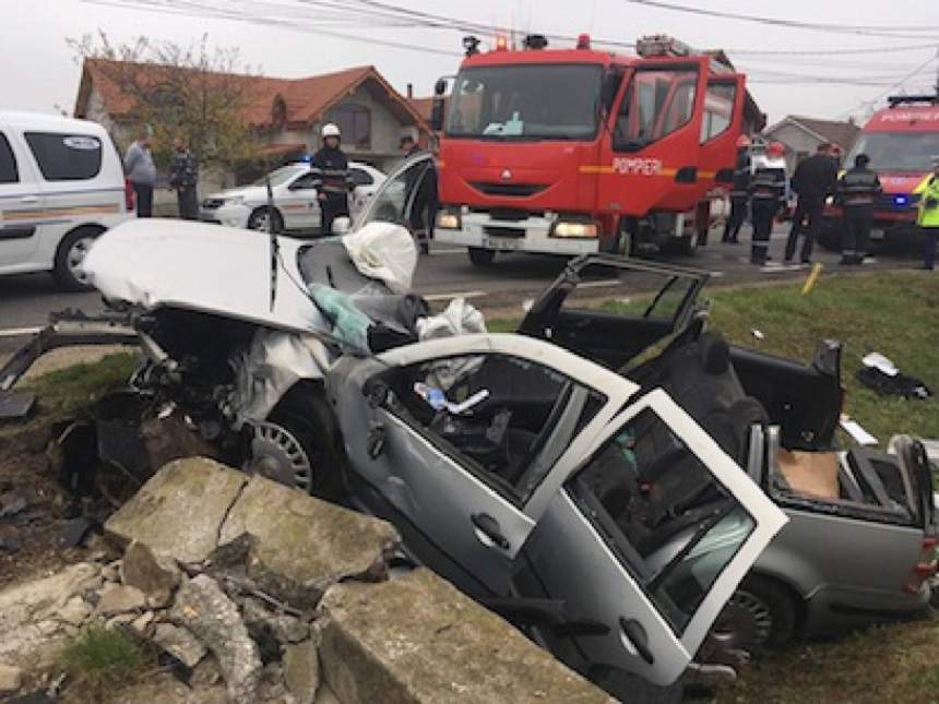 Accident devastator! Sunt cinci victime, printre care și un bebeluș. Un bărbat a murit în urma impactului