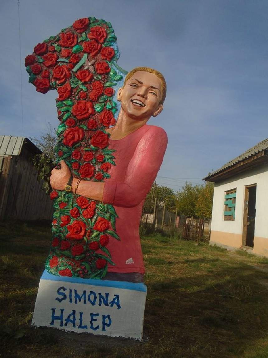 FOTO / Gestul impresionant al unui sătean pentru Simona Halep! I-a ridicat statuie și nimeni nu s-a așteptat să arate așa