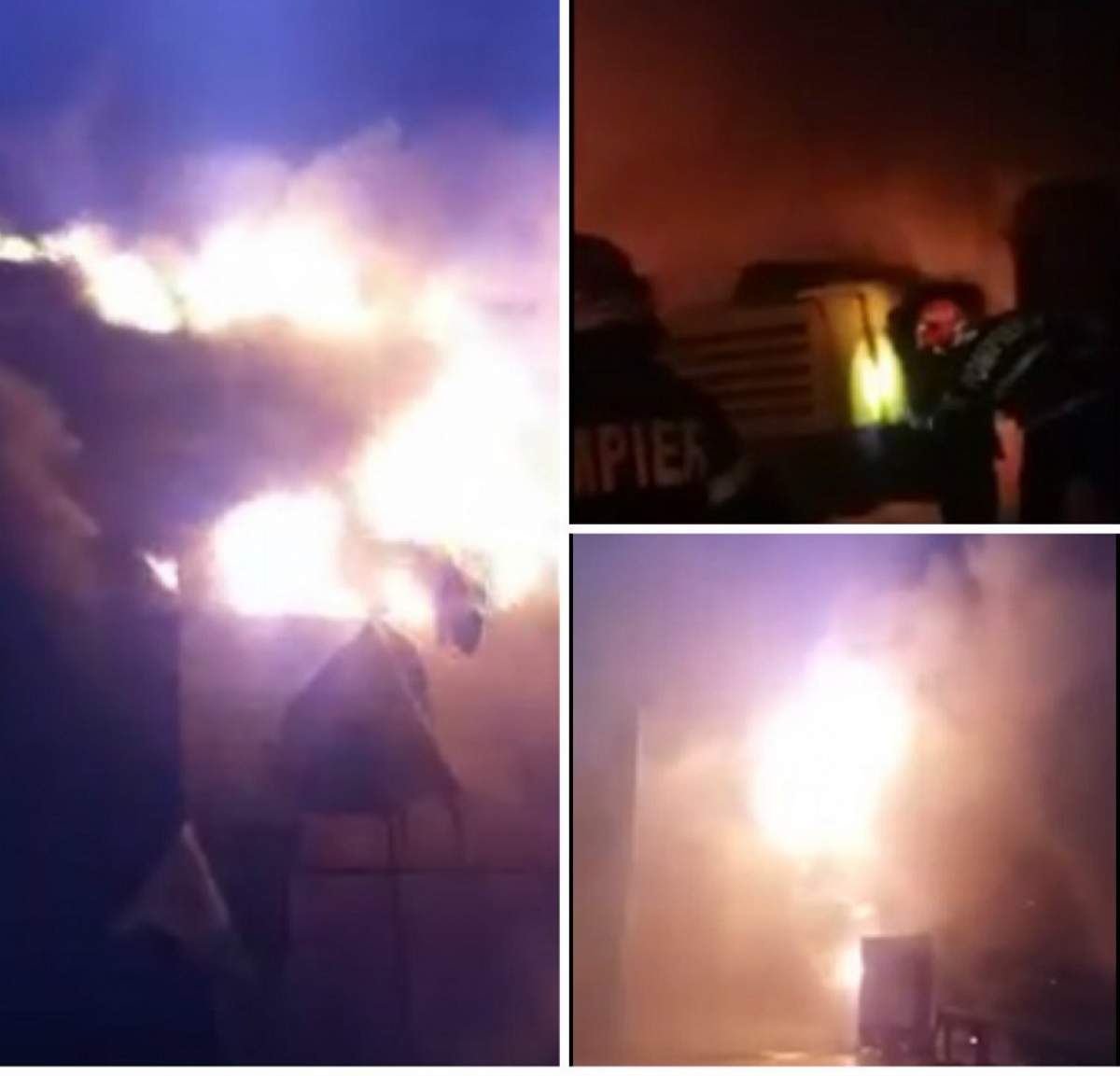 Imagini devastatoare. Incendiu violent la o vopsitorie din Prahova