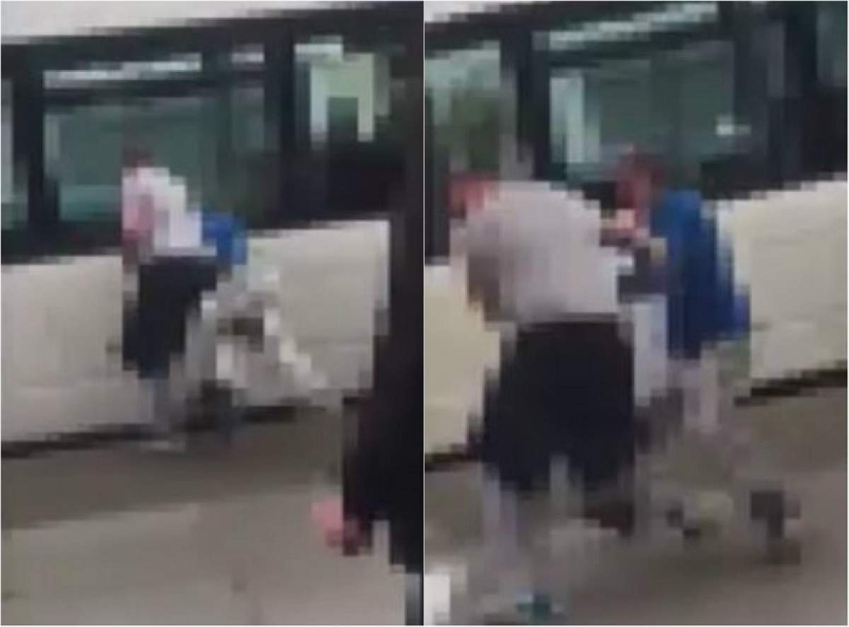VIDEO / Șocant! Doi bărbați s-au luat la bătaie în stația de autobuz, iar ce a urmat a oripilat trecătorii