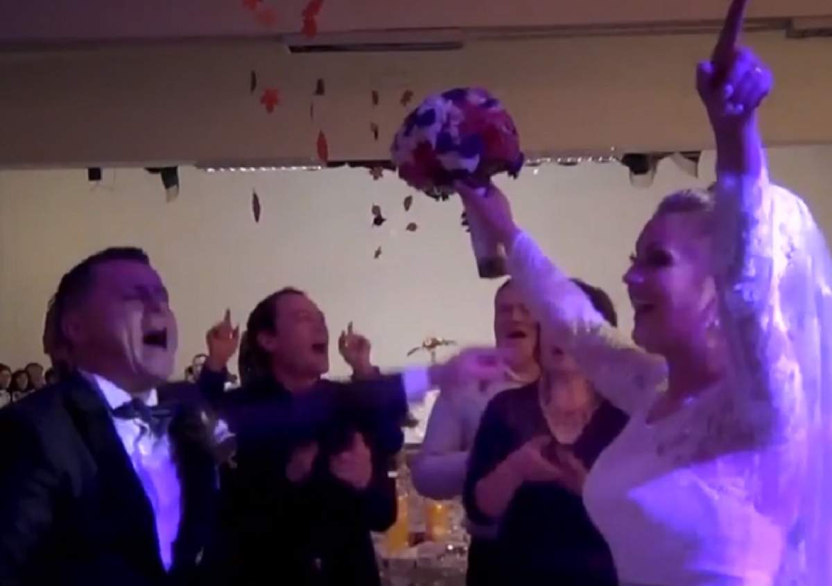 VIDEO / Cine și-a făcut apariția la cea mai mare nuntă din Maramureș! Nuntașii din cele 7 restaurante au avut ecrane imense pentru a-i vedea pe miri