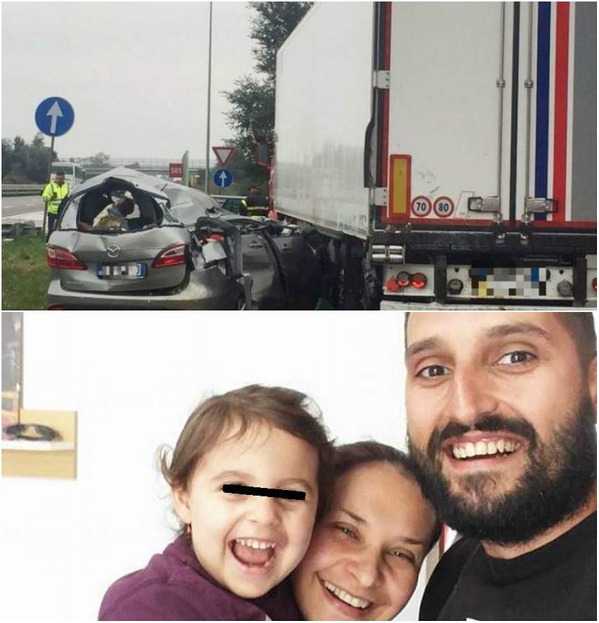 Tragedie pe şosea! Fiica de 3 ani a unor români a murit într-un accident teribil în Italia! E plânsă cu lacrimi amare