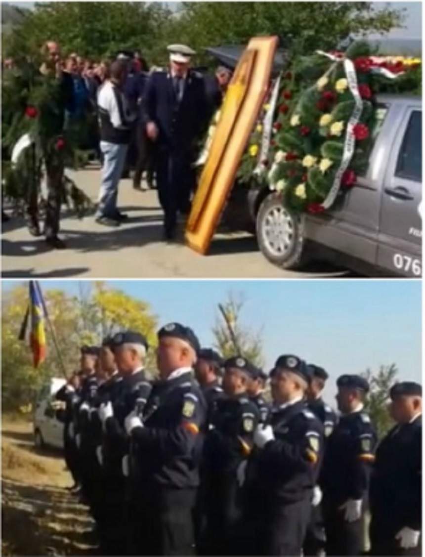 Imagini sfâşietoare! LACRIMI, DURERE şi sute de oameni la înmormântarea tânărului POLIŢIST MORT la Turceni