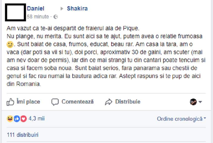 Shakira, te așteptăm la Suceava! Mesajul pe care i l-a trimis un român o poate face pe artistă să-l uite de tot pe Pique. A devenit viral