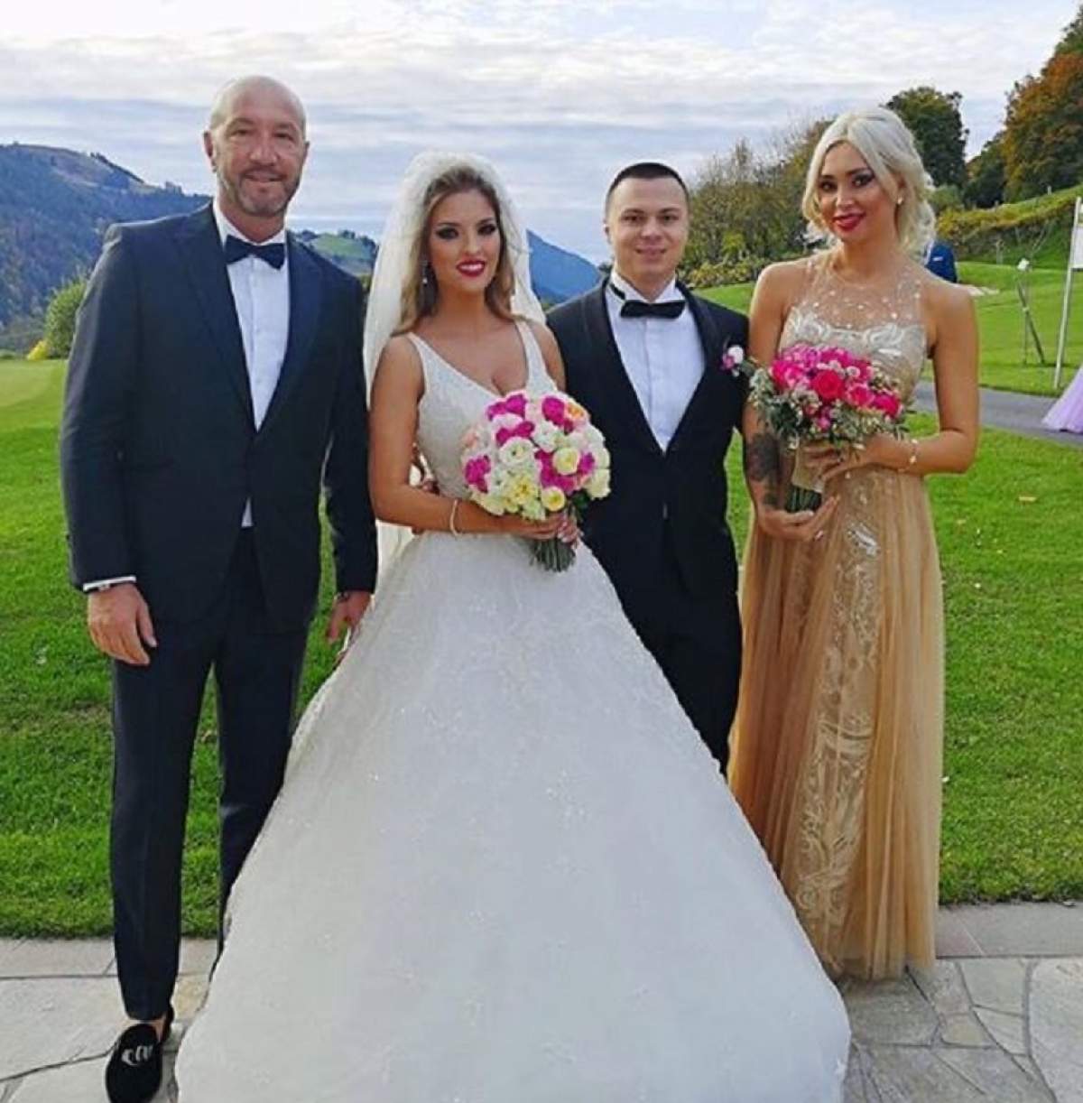 VIDEO / Nuntă de lux pentru fiul lui Nicu Gheară! Raluca şi Walter Zenga au fost naşii