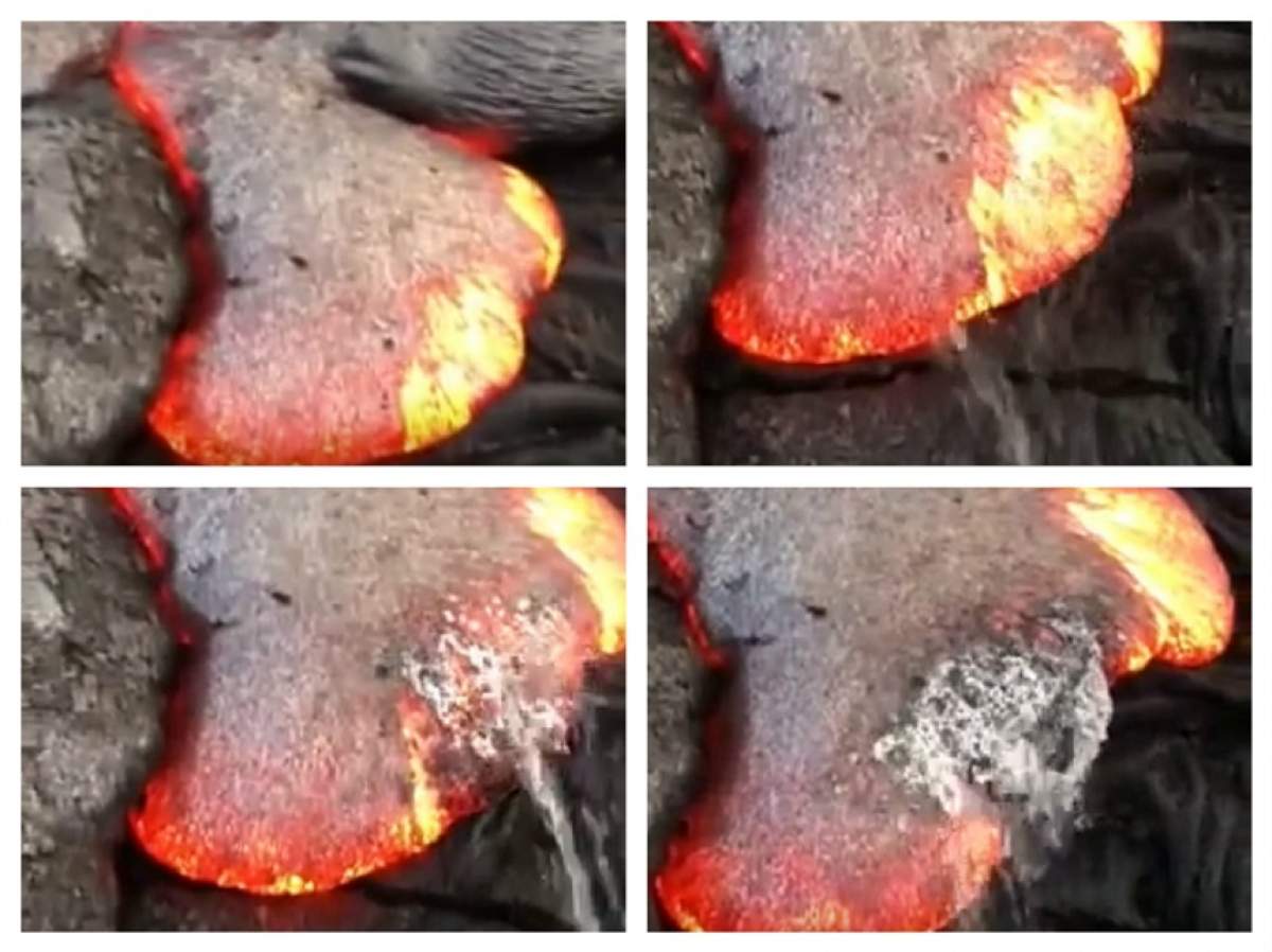 VIDEO / A urinat în lavă, iar ce a urmat a fost incredibil! Imaginile au ajuns virale