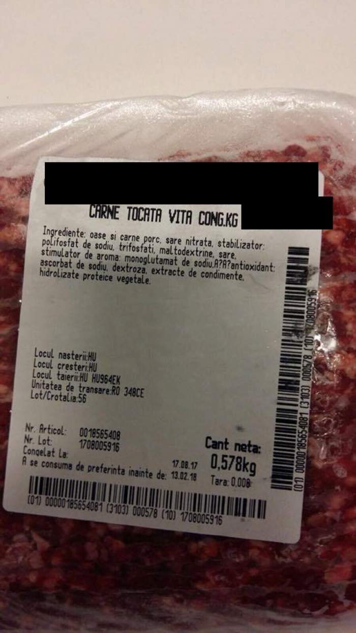 SCANDALOS! Ce conţine, de fapt, carnea tocată cumpărată din hipermarket!