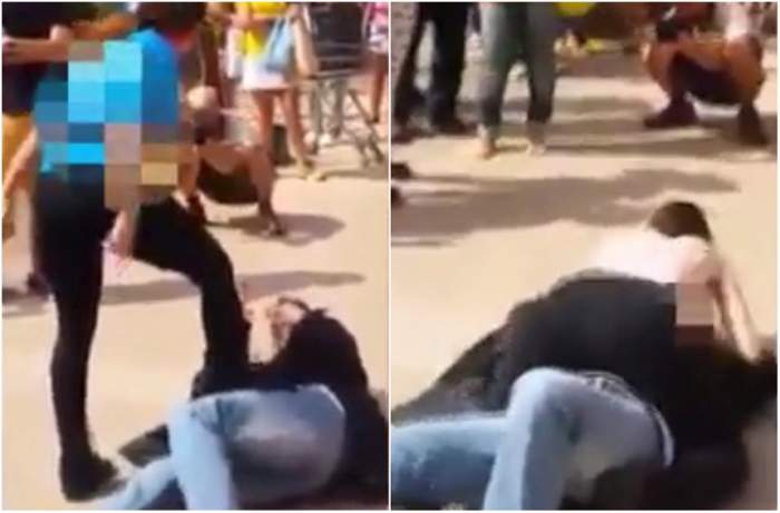 VIDEO / O femeie s-a urcat peste un bărbat și-a dat bluza jos, iar ce a urmat te lasă fără cuvinte! S-a întâmplat în fața tuturor