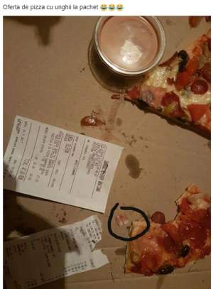 Ce SCÂRBOS! Ce-au găsit doi soţi din Constanţa în pizza pe care  au comandat-o