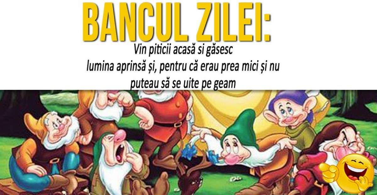 BANCUL ZILEI: "Vin piticii acasă si găsesc lumina aprinsă și se hotărăsc să se urce unul în spatele celuilalt"