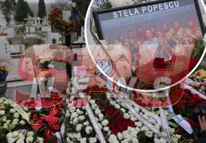 Ce nu s-a văzut la înmormântarea Stelei Popescu! Imagini EXCLUSIVE