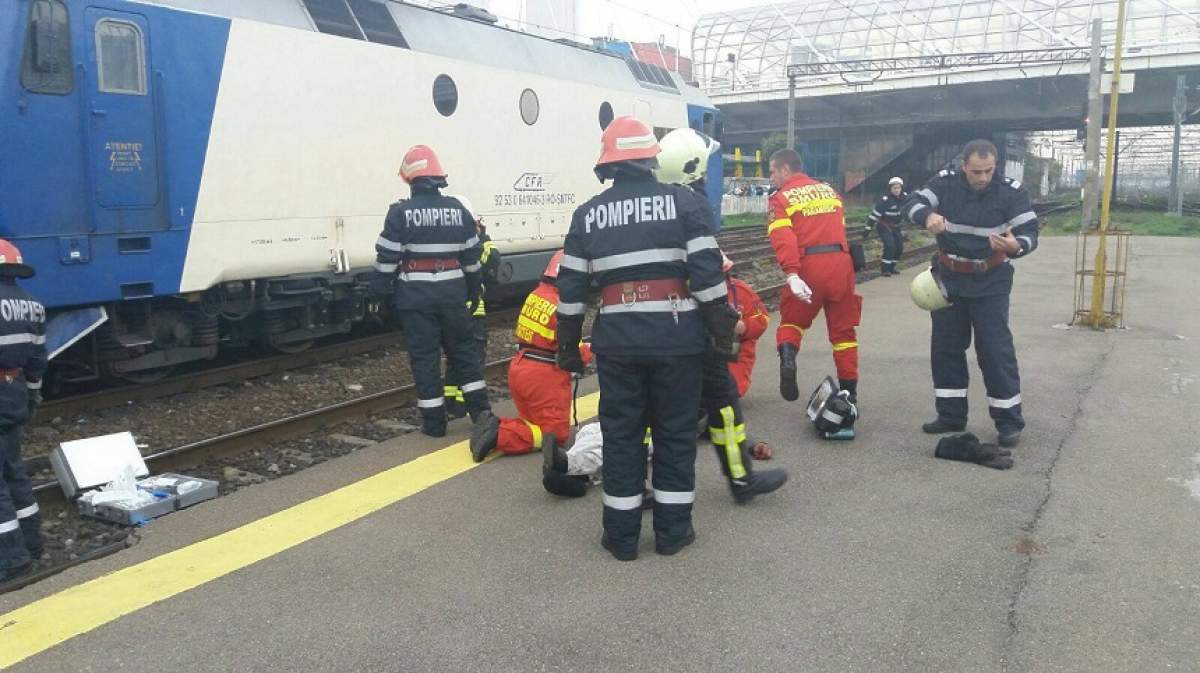 FOTO / Accident cumplit în Gara Basarab! Un bărbat a fost lovit de tren