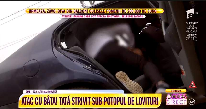 VIDEO/  Şocant!  Un tată a fost atacat cu bâta şi strivit sub un potop de lovituri