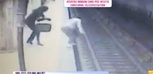 VIDEO / IMAGINILE CRIMEI de la metrou. Momentul în care tânăra a fost împinsă pe şine