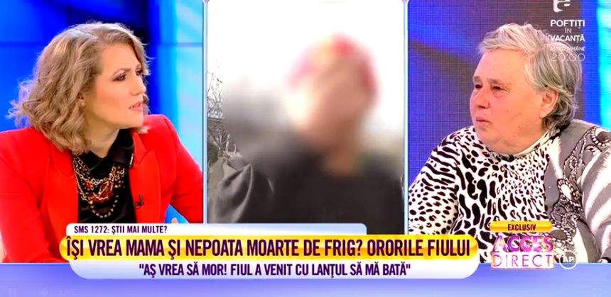 VIDEO / Drama unei bătrâne bătută cu lanțuri și dată afară din casă de propriul fiul. “Mi-e frică de el, aș vrea să mor”