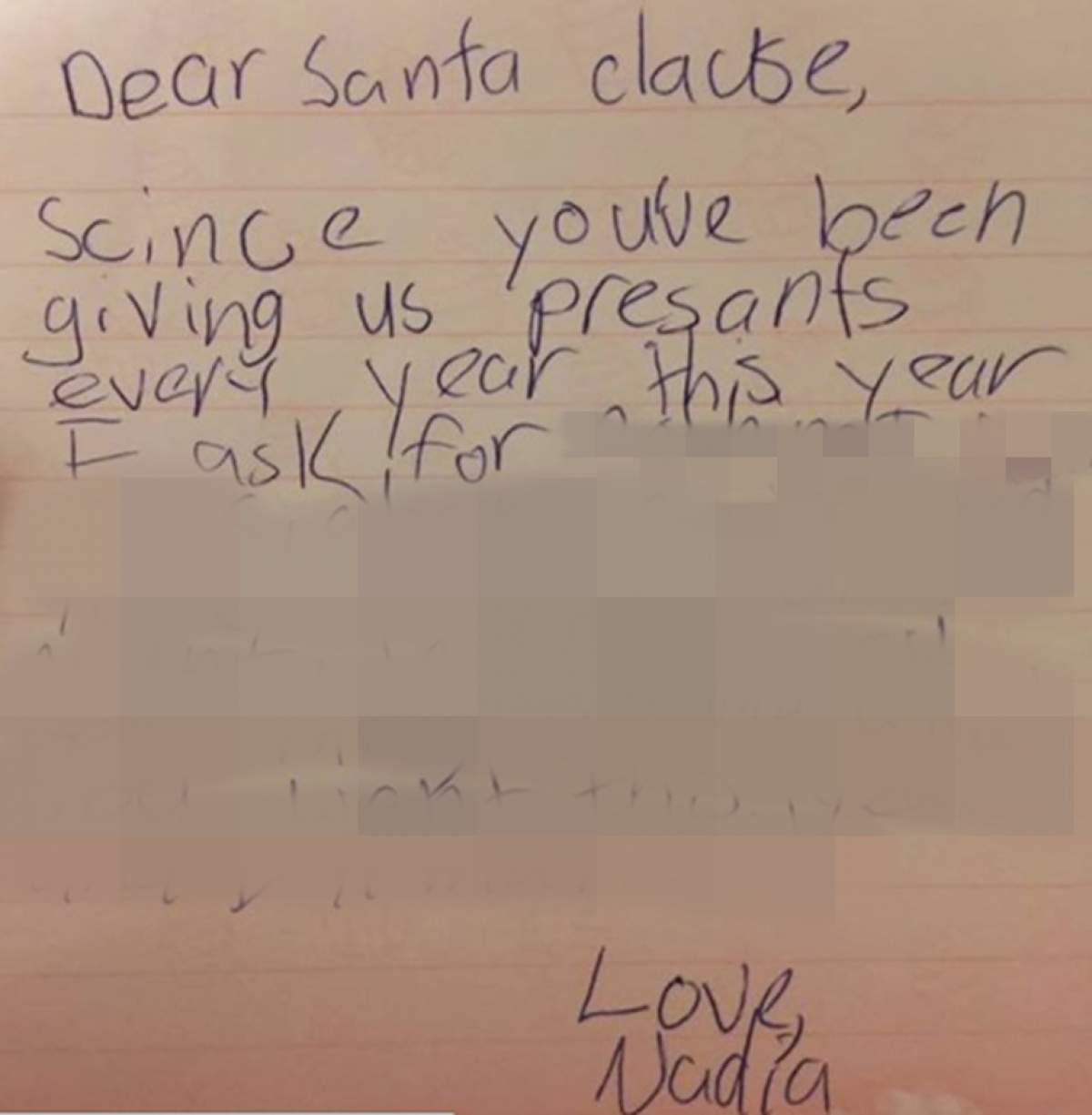 Incredibil! Ce i-a scris o fetiţă de 8 ani lui Moș Crăciun. "Inima mi s-a topit și am izbucnit în plâns" A ajuns viral
